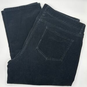 J. Jill Corduroy Pants Relaxed Fit Black Casual Everyday Straight Womens Size 12